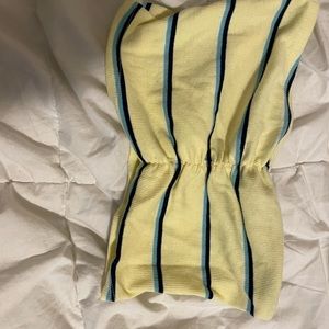 Tube top from Pacsun, XS, Yellow (main color), striped with blue and black!